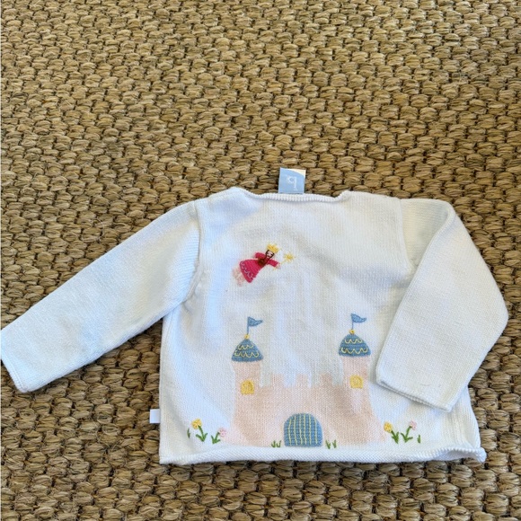 White Cardigan with Angel Embroidery by Bella Bliss - Picture 3 of 3